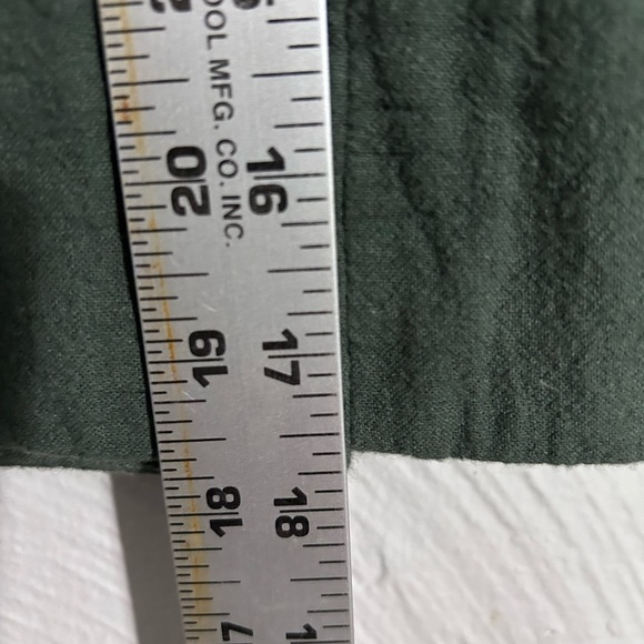 Madewell Drop Shoulder Crop Blazer M Gauzy Linen Slouchy Oversized Green - Picture 9 of 9